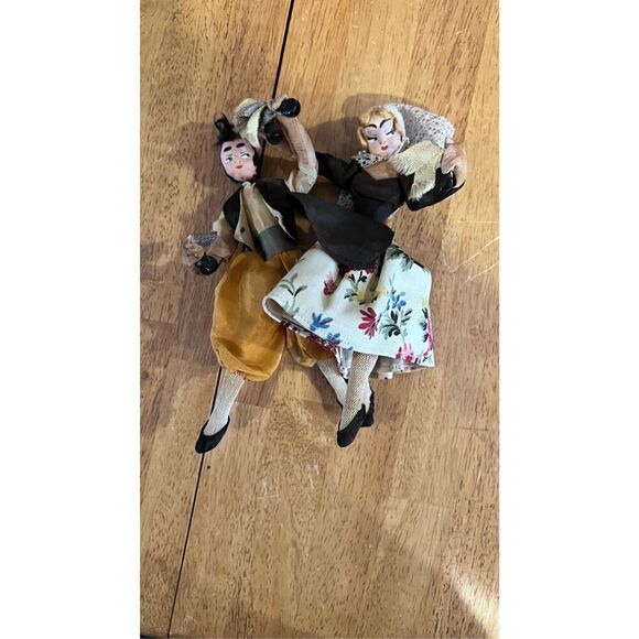 TWO VINTAGE ROLDAN KLUMPE CLOTH DOLLS ~ MAN & LADY in SPANISH DRESS - Picture 2 of 8